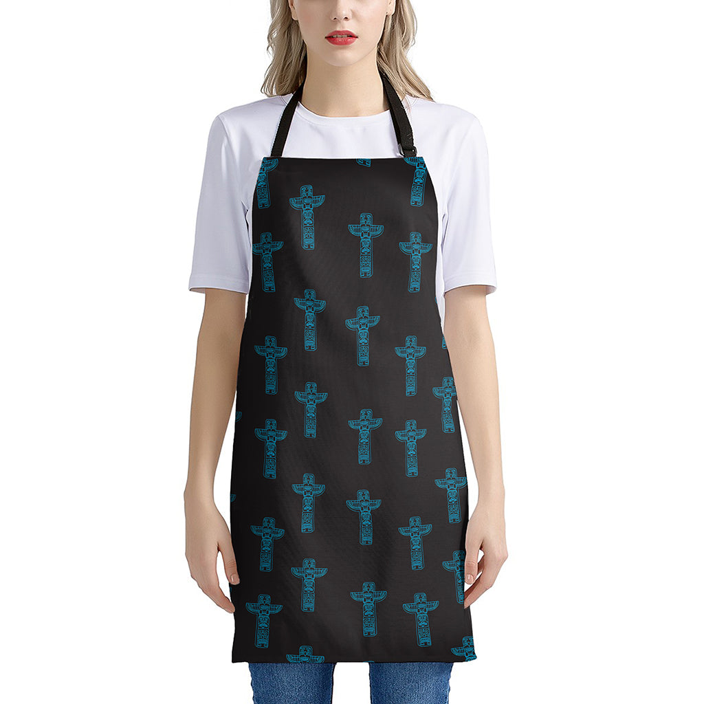 Native Totem Pattern Print Apron