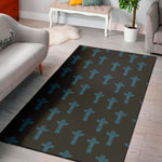 Native Totem Pattern Print Area Rug