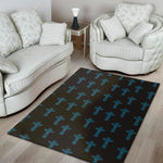 Native Totem Pattern Print Area Rug