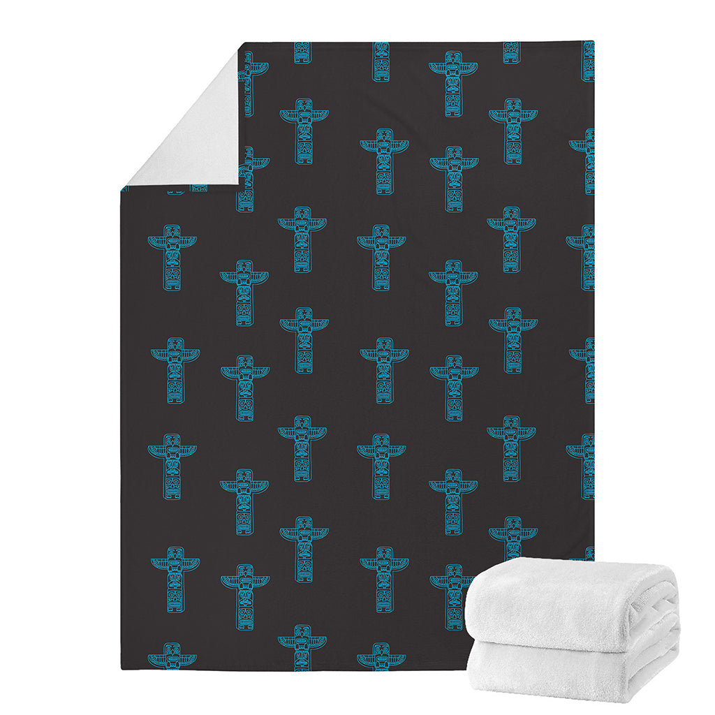 Native Totem Pattern Print Blanket
