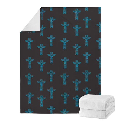 Native Totem Pattern Print Blanket
