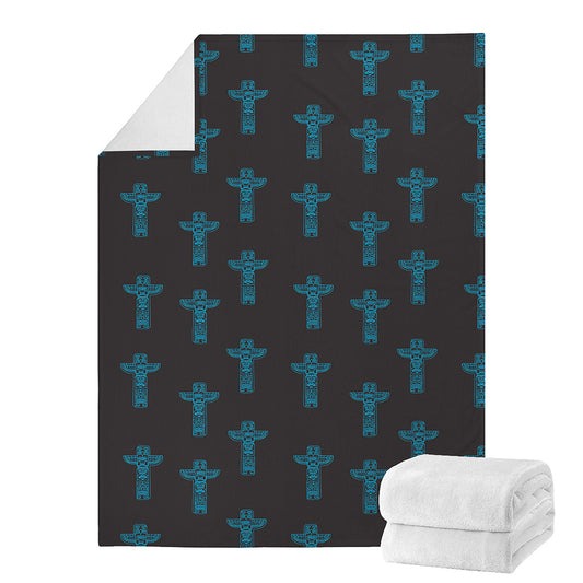 Native Totem Pattern Print Blanket
