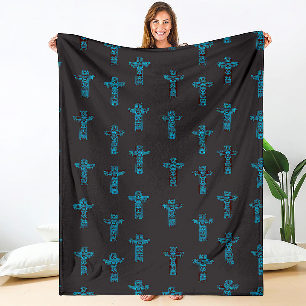 Native Totem Pattern Print Blanket