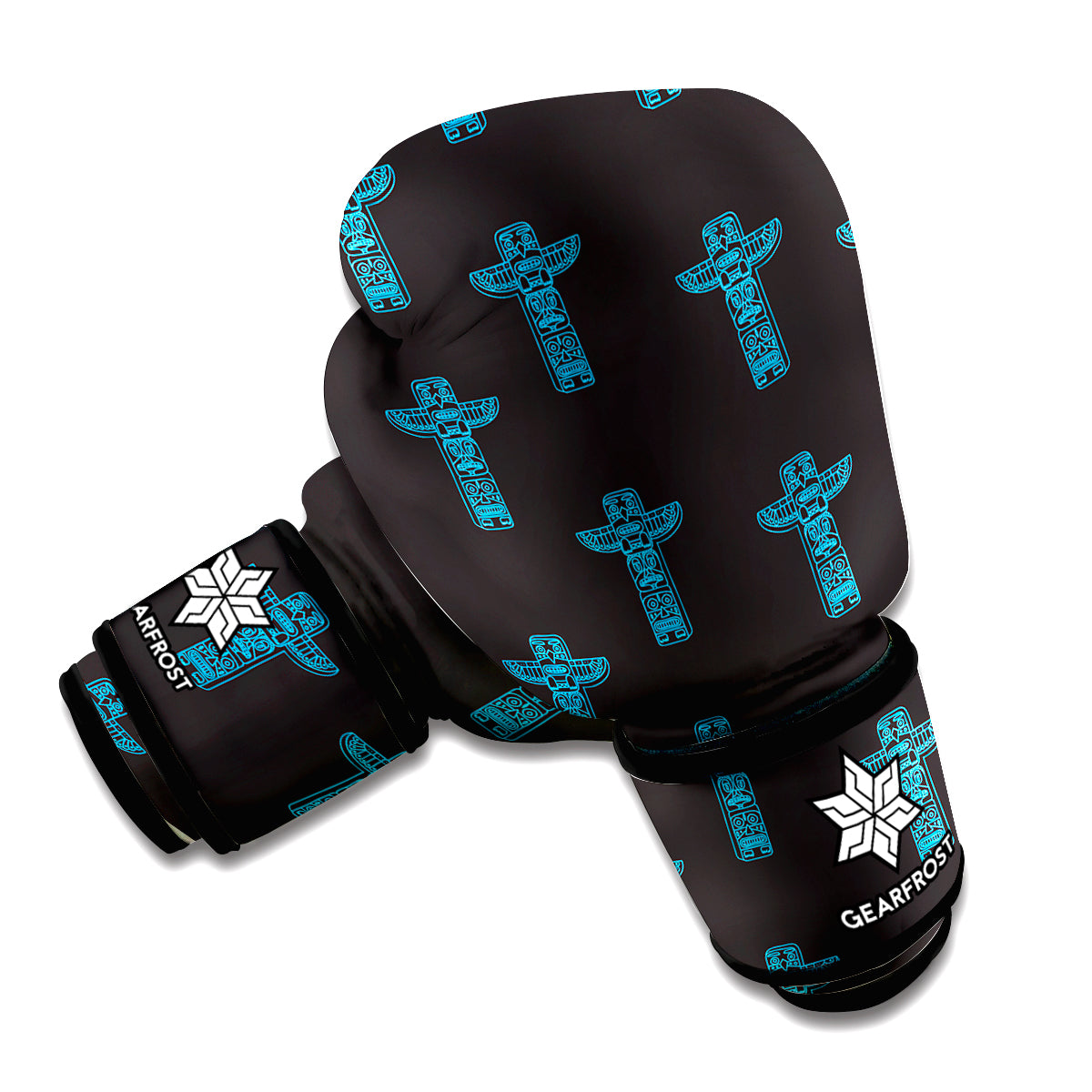Native Totem Pattern Print Boxing Gloves