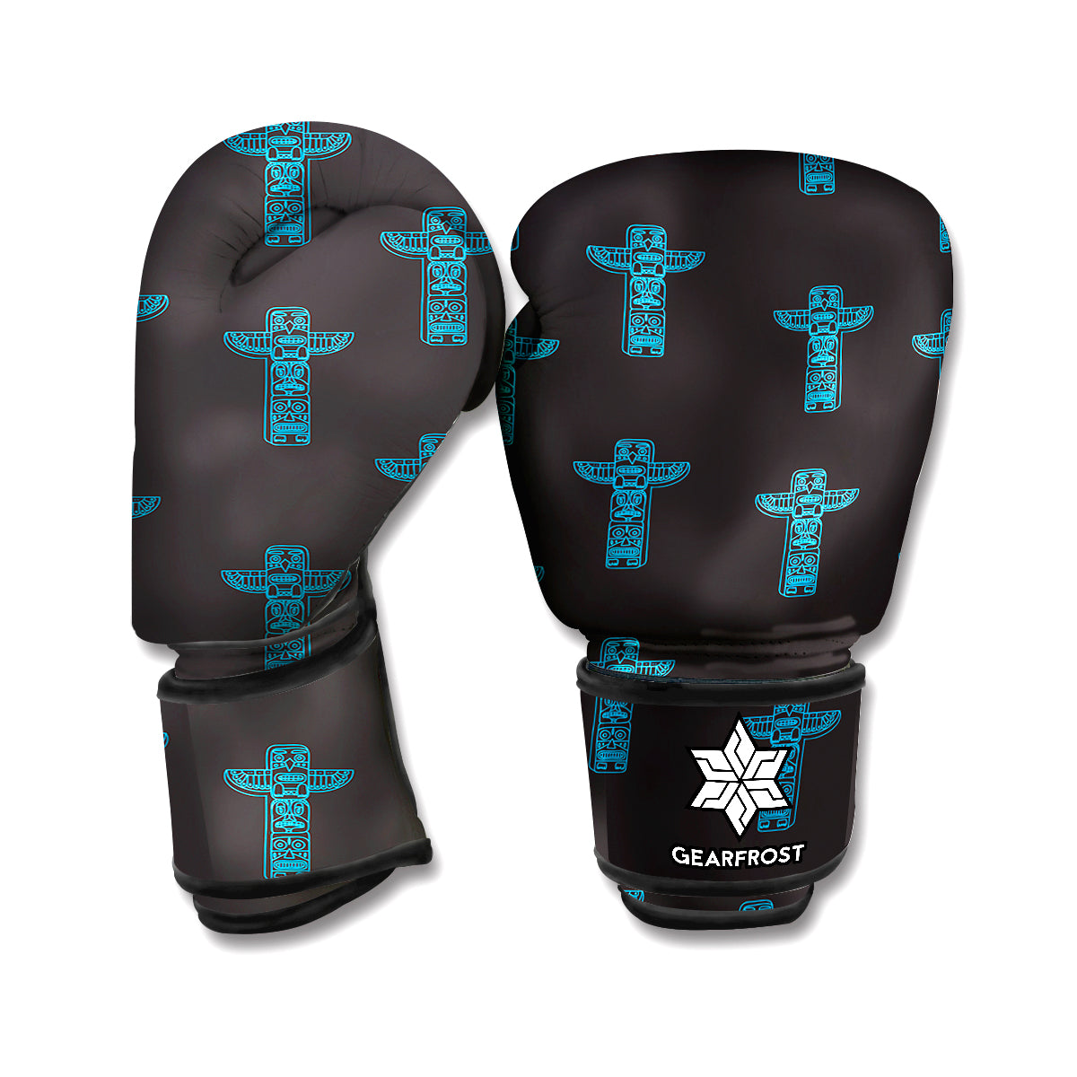 Native Totem Pattern Print Boxing Gloves