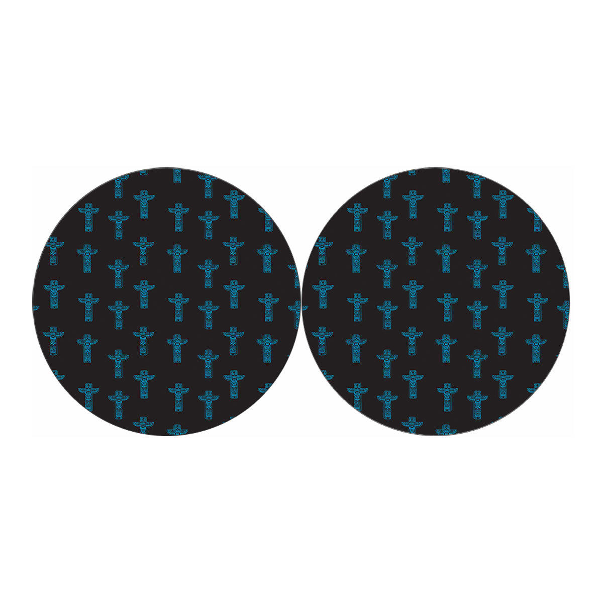 Native Totem Pattern Print Car Coasters