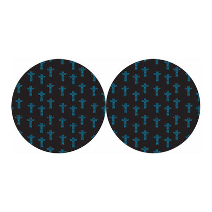 Native Totem Pattern Print Car Coasters
