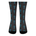 Native Totem Pattern Print Crew Socks