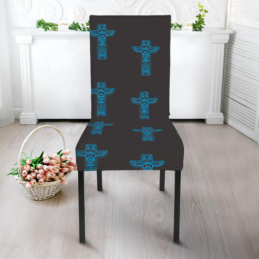Native Totem Pattern Print Dining Chair Slipcover
