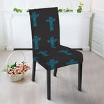 Native Totem Pattern Print Dining Chair Slipcover