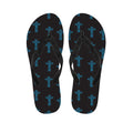 Native Totem Pattern Print Flip Flops