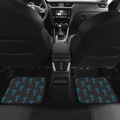 Native Totem Pattern Print Front and Back Car Floor Mats