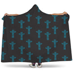 Native Totem Pattern Print Hooded Blanket