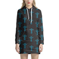 Native Totem Pattern Print Pullover Hoodie Dress