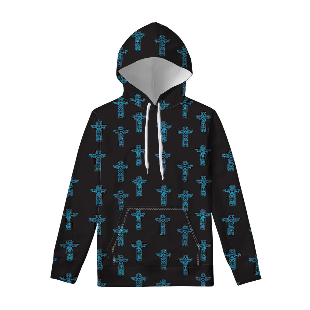 Native Totem Pattern Print Pullover Hoodie