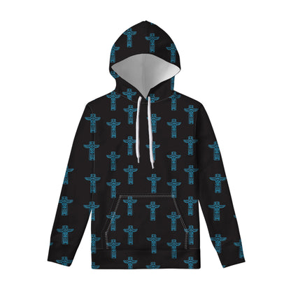 Native Totem Pattern Print Pullover Hoodie