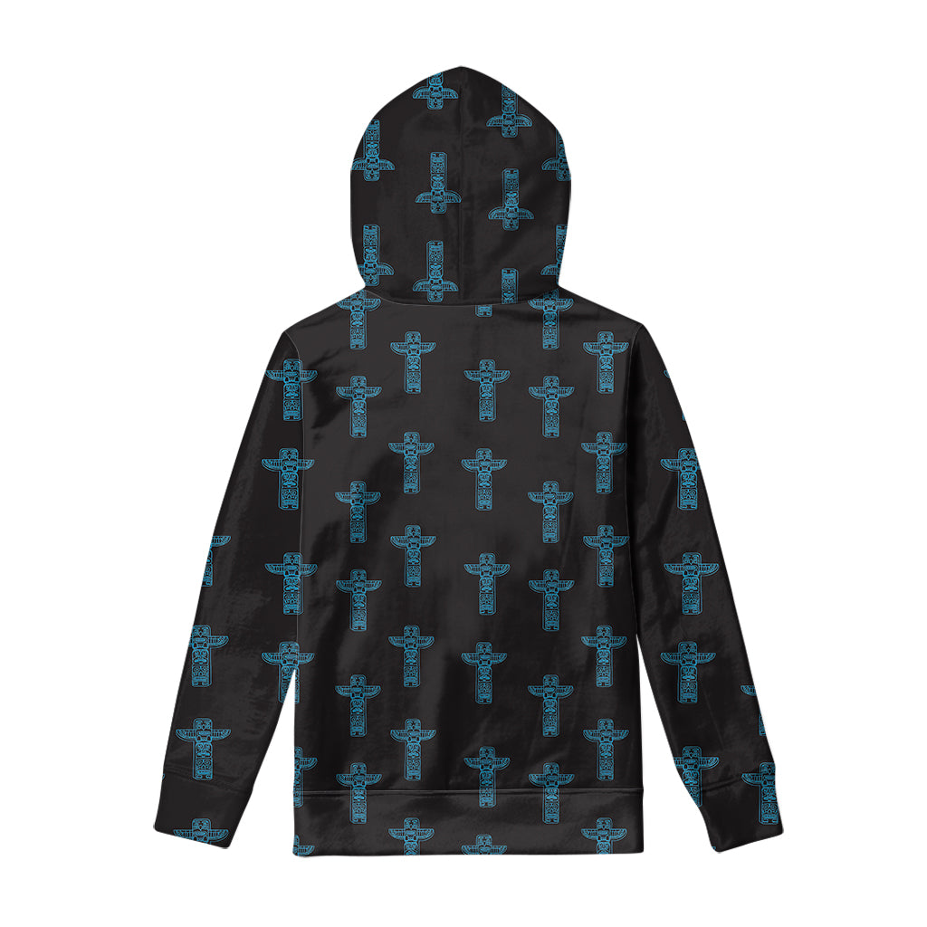 Native Totem Pattern Print Pullover Hoodie