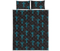 Native Totem Pattern Print Quilt Bed Set