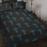 Native Totem Pattern Print Quilt Bed Set
