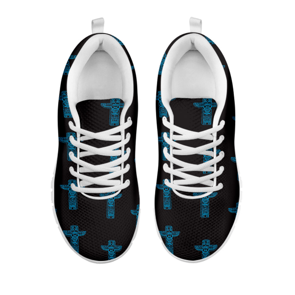 Native Totem Pattern Print White Sneakers