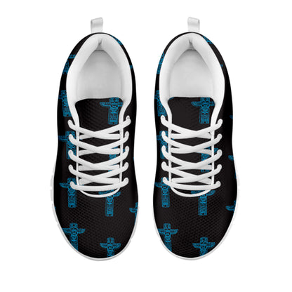 Native Totem Pattern Print White Sneakers