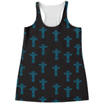 Native Totem Pattern Print Women's Racerback Tank Top