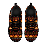 Native Tribal African Pattern Print Black Sneakers