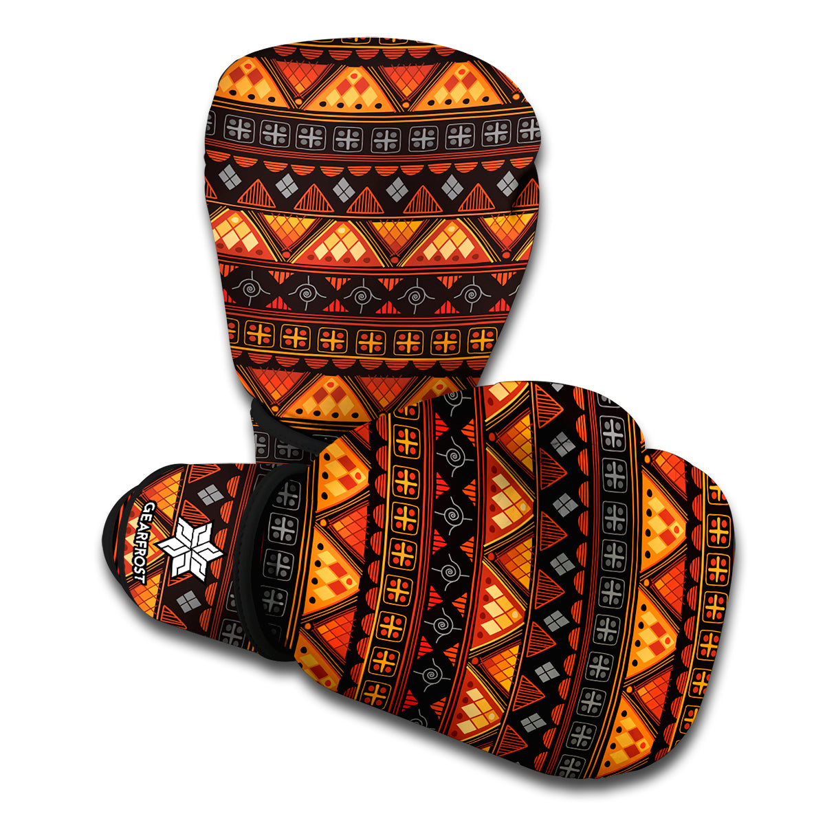 Native Tribal African Pattern Print Boxing Gloves