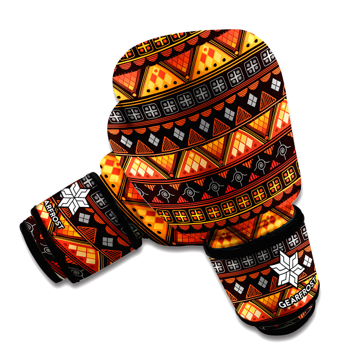 Native Tribal African Pattern Print Boxing Gloves