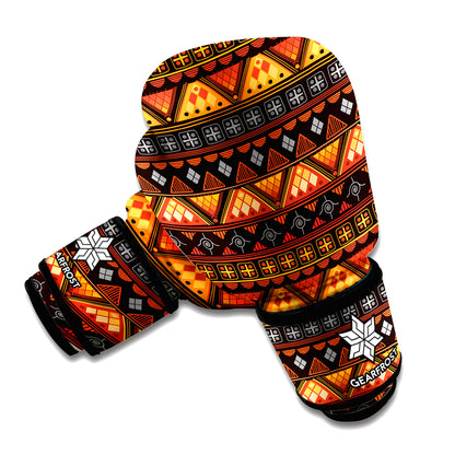 Native Tribal African Pattern Print Boxing Gloves