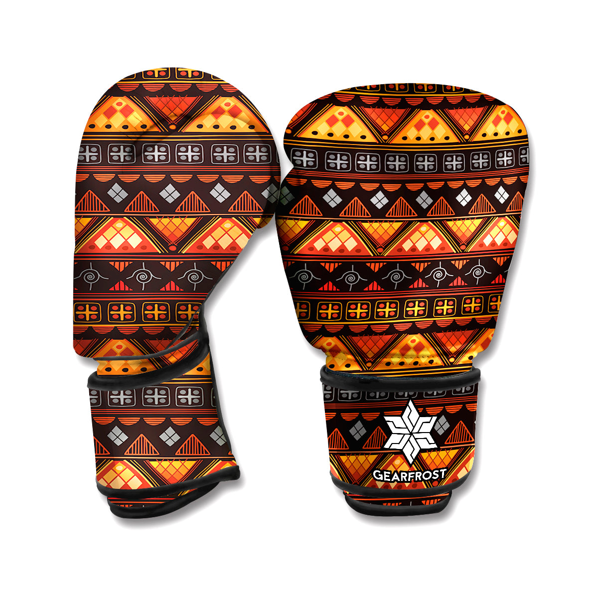 Native Tribal African Pattern Print Boxing Gloves