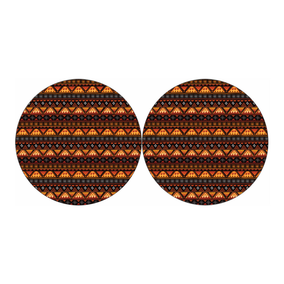 Native Tribal African Pattern Print Car Coasters