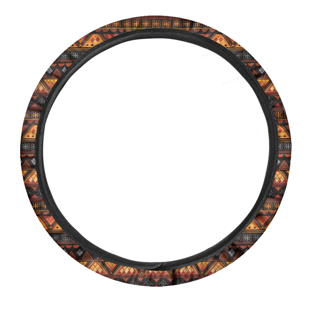 Native Tribal African Pattern Print Car Steering Wheel Cover