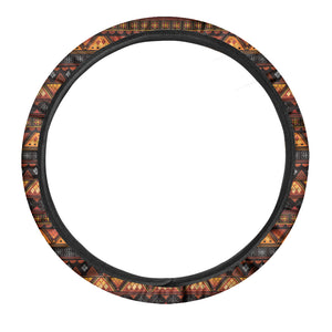 Native Tribal African Pattern Print Car Steering Wheel Cover