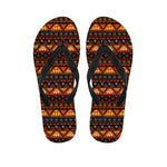 Native Tribal African Pattern Print Flip Flops