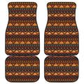 Native Tribal African Pattern Print Front and Back Car Floor Mats