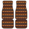 Native Tribal African Pattern Print Front and Back Car Floor Mats