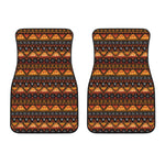 Native Tribal African Pattern Print Front Car Floor Mats