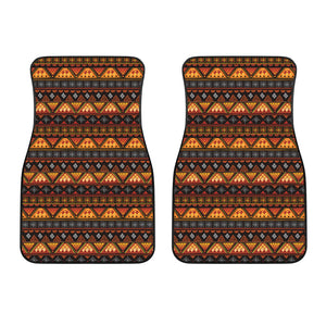 Native Tribal African Pattern Print Front Car Floor Mats