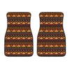 Native Tribal African Pattern Print Front Car Floor Mats