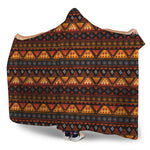 Native Tribal African Pattern Print Hooded Blanket
