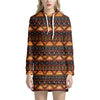 Native Tribal African Pattern Print Hoodie Dress