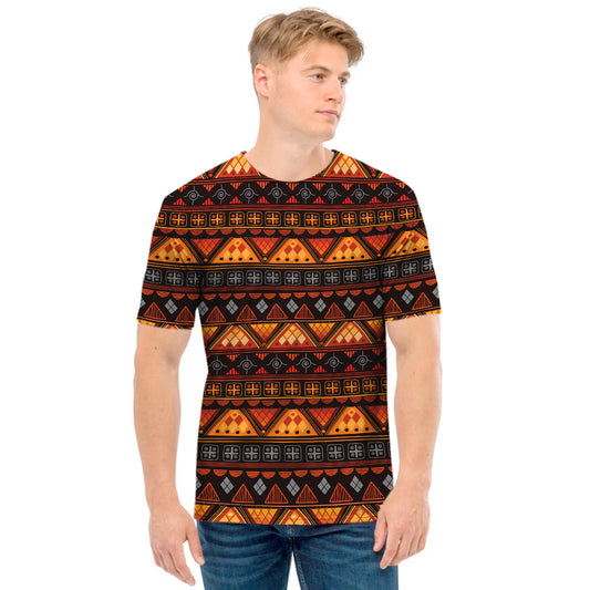 Native Tribal African Pattern Print Men's T-Shirt
