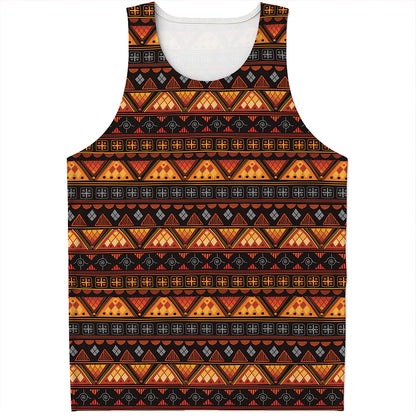 Native Tribal African Pattern Print Men's Tank Top