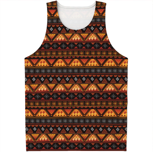 Native Tribal African Pattern Print Men's Tank Top