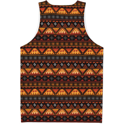 Native Tribal African Pattern Print Men's Tank Top