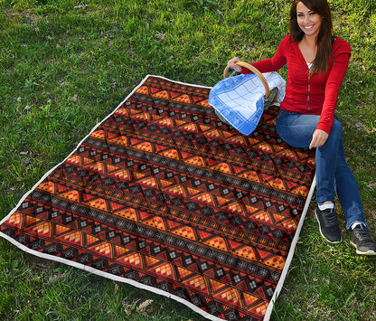 Native Tribal African Pattern Print Quilt
