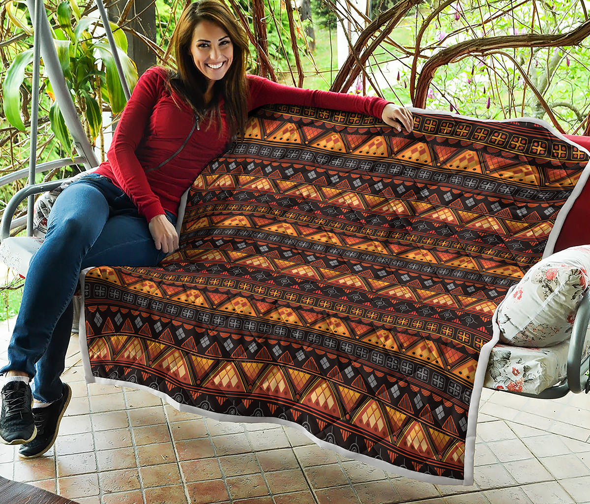 Native Tribal African Pattern Print Quilt