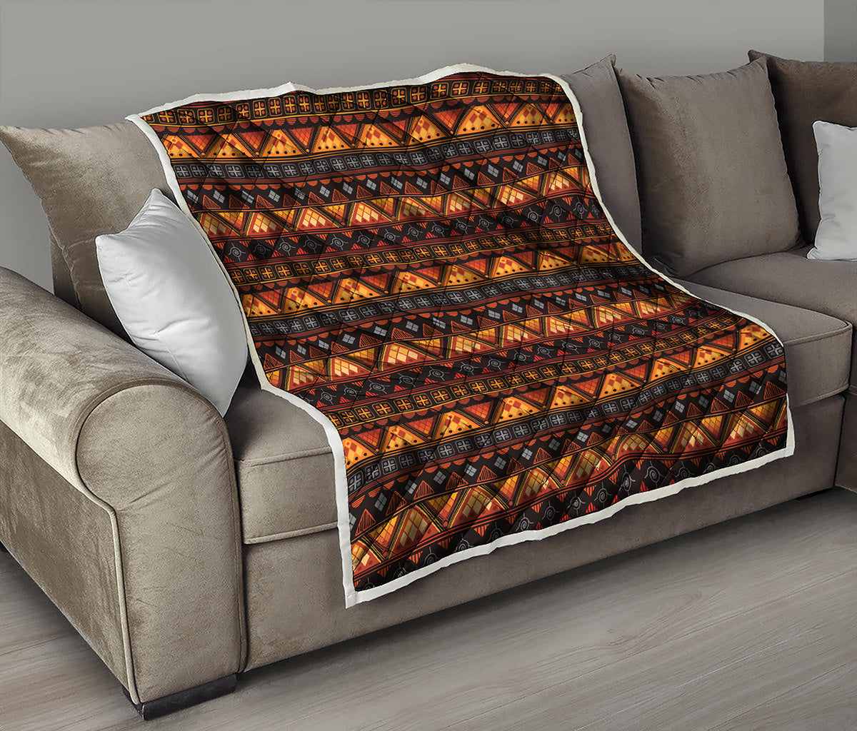 Native Tribal African Pattern Print Quilt
