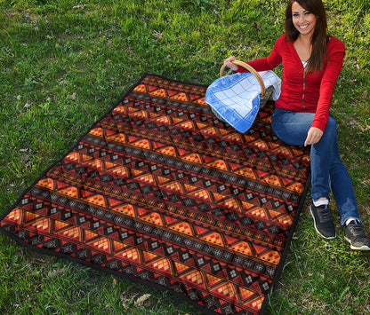 Native Tribal African Pattern Print Quilt